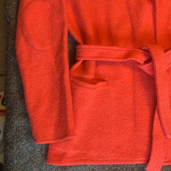 Anthropologie sparrow 100% Wool Coral Knit Belted Blazer sz S - Picture 2 of 11